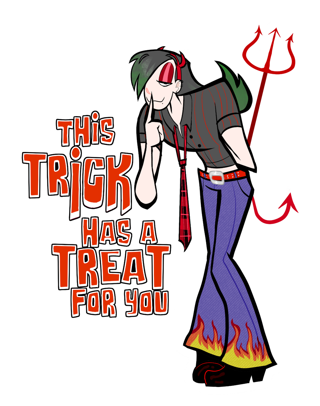 Trick with Treats (Vending Machine Style Sticker)