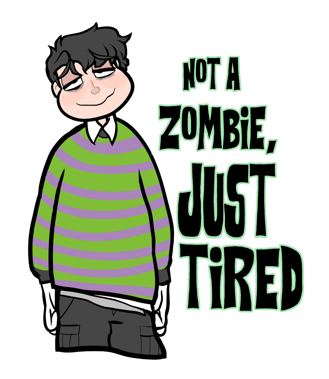 Not a Zombie (Vending Machine Style Sticker)