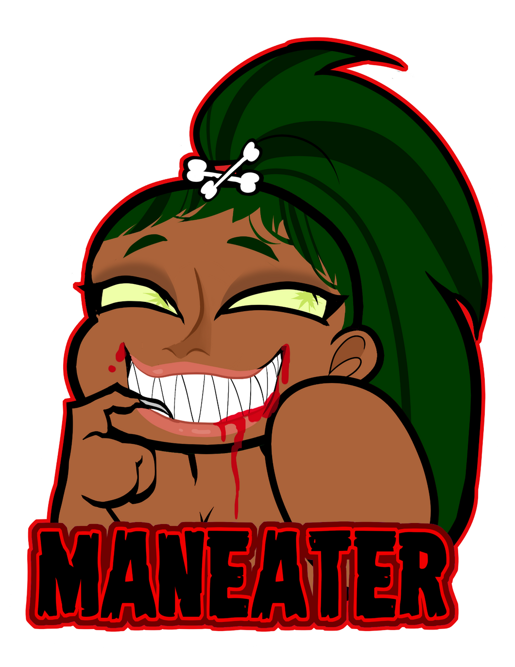 MANEATER (Vending Machine Style Sticker)