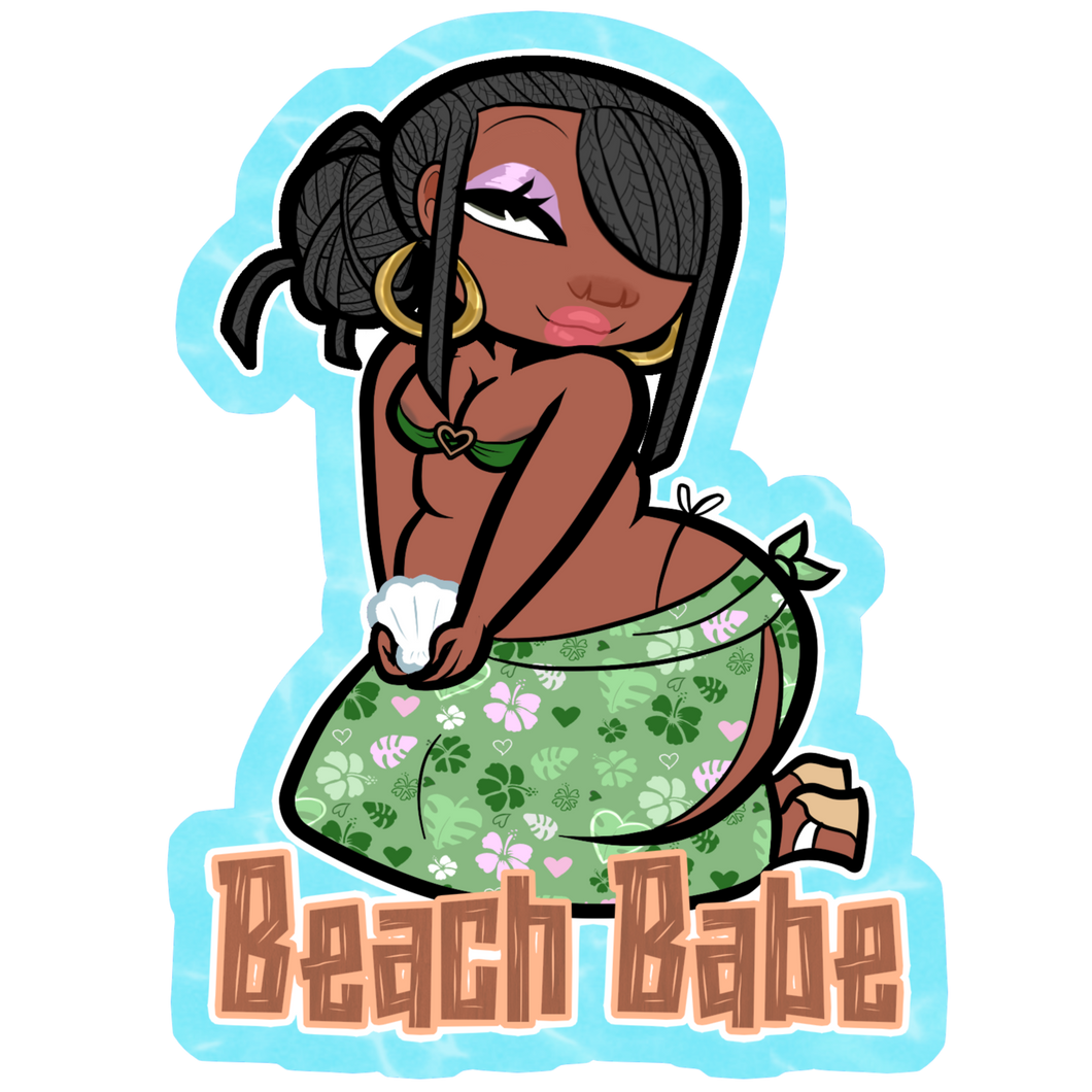 Beach Babe (Vending Machine Style Sticker)