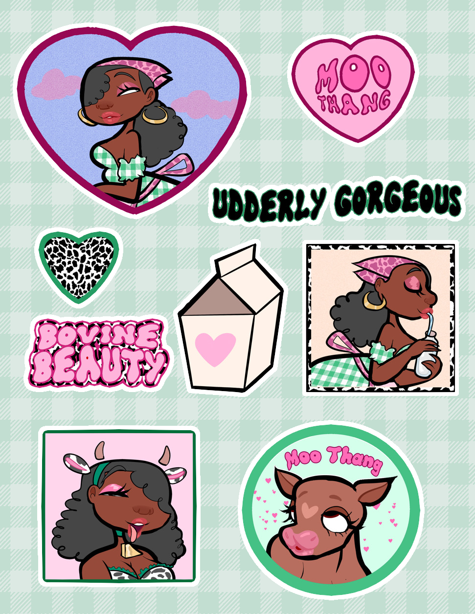 Bovine Beauty Sticker Set